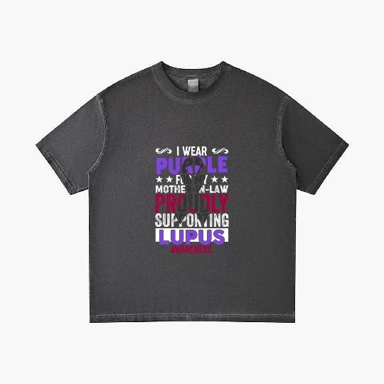 I wear Purple for my Mother-in-Law Lupus Awareness Gradient T Shirts