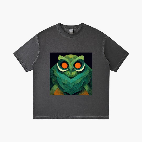 Mod Owl: Feathery Orange-Eyed Owl Gradient T Shirts