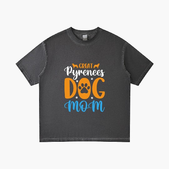 Proud Great Pyrenees Dog Mom Gradient T Shirts