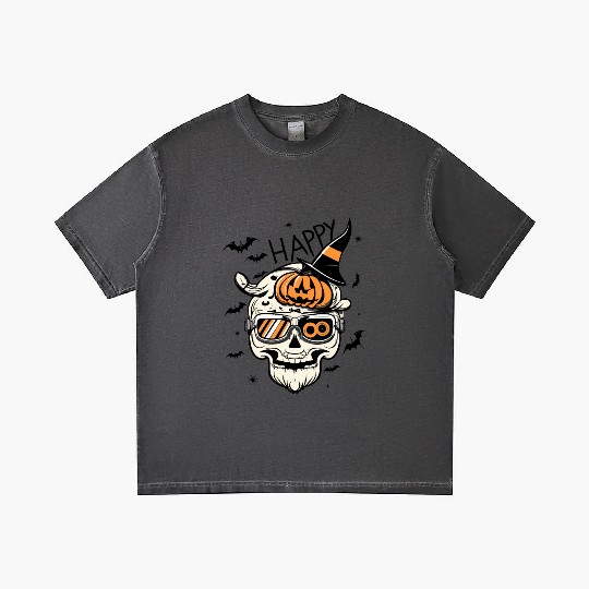 Skull Candy Punppkin Halloween Gradient T Shirts