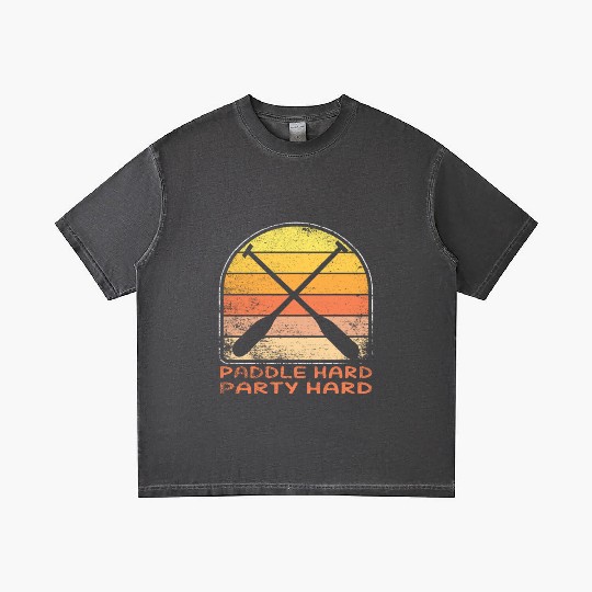Dragon Boat Paddle Hard Party Hard Gradient T Shirts