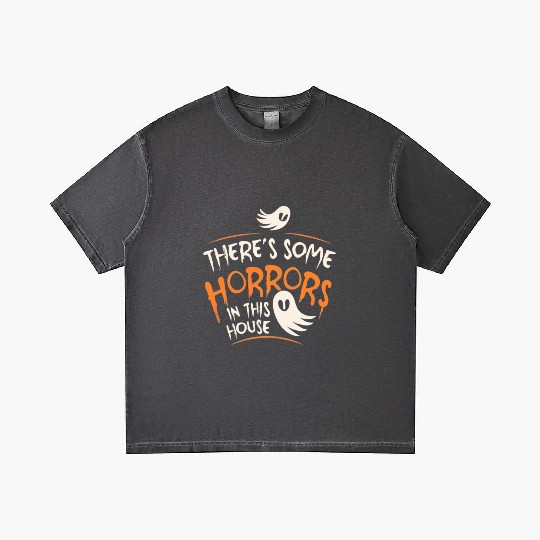 There's Some Horrors In This House Funny Halloween Gradient T Shirts