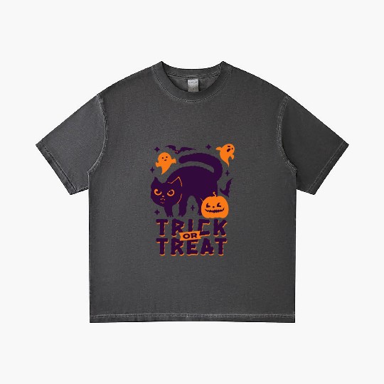 Trick or Treat Cats and Pumpkins Gradient T Shirts