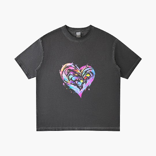 Abstract Heart Gradient T Shirts