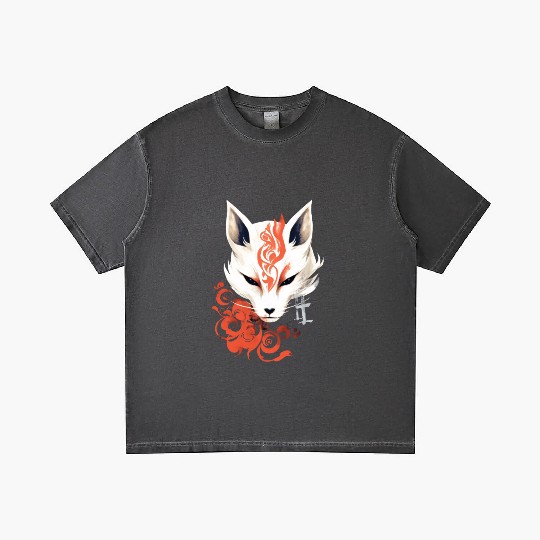 Fox Maske Kumiho Samurai Kitsune Japan Anime Gradient T Shirts