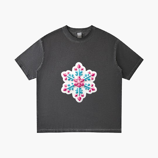 Crystal snowflake Gradient T Shirts