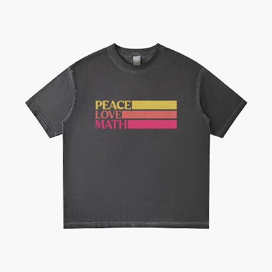 Cute Math Teacher Peace Love Math Gradient T Shirts