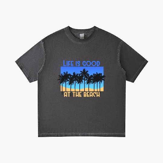 At The Beach Summer Time Surfing Lover Gradient T Shirts