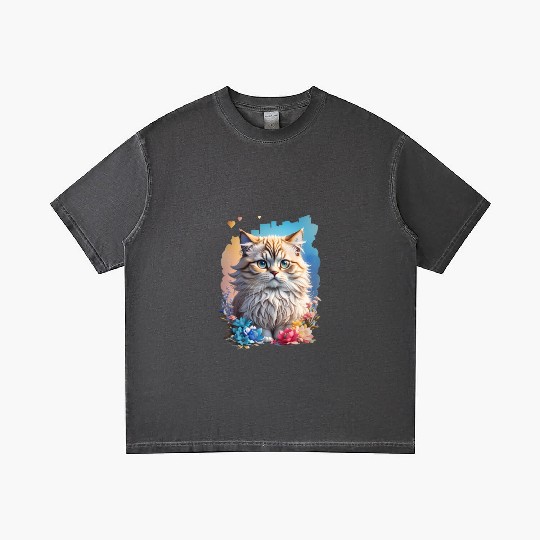 Persian Cat Gradient T Shirts