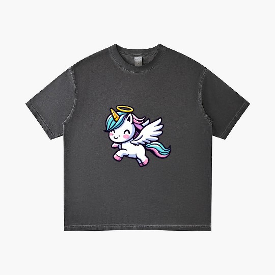 Heavenly Unicorn: Sweet Magic with Angel Wings Gradient T Shirts