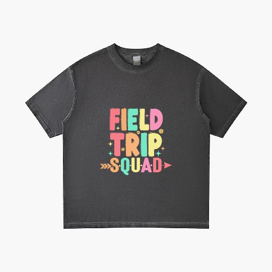 First Grade Field Trip Squad Teacher Students Gradient T Shirts