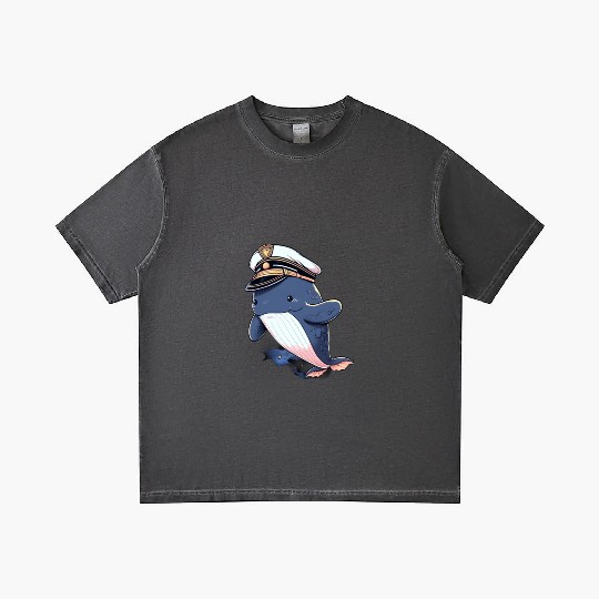 Whale Sailor Cap Boat Captain Cap Boating Whale Gradient T Shirts
