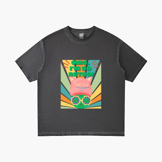 Omg I'm So Retro Cool Cat Gradient T Shirts