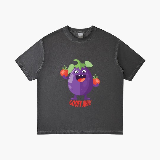 Eggplant Tomato Party Goofy Ahh Gradient T Shirts