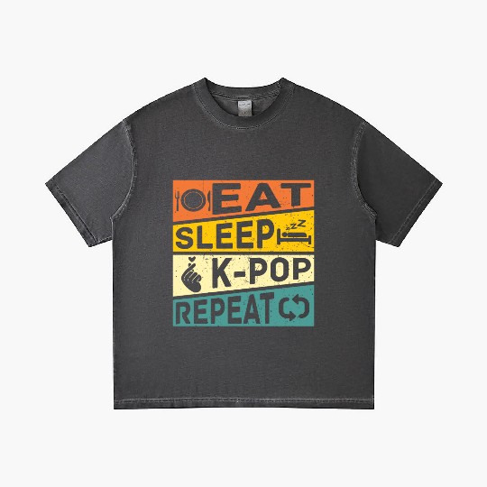 Eat Sleep K Pop Repeat Retro K Pop Gradient T Shirts