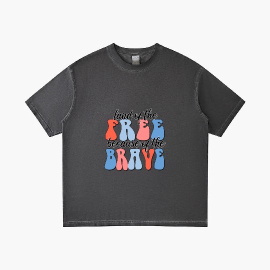 land of the free because of the brave Gradient T Shirts