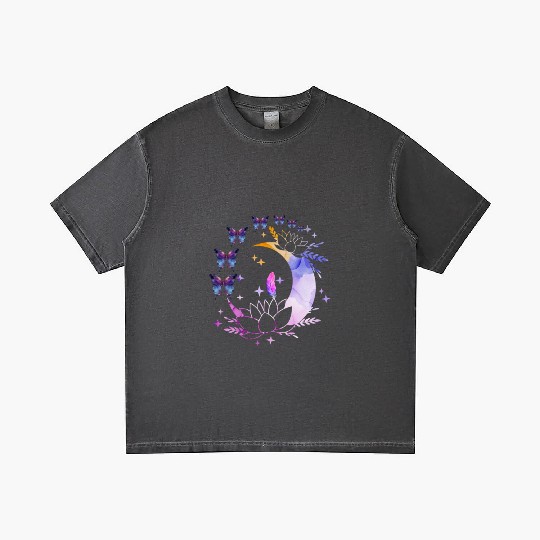 Celestial Serenity Moon, Lotus, Feather, butterfly Gradient T Shirts