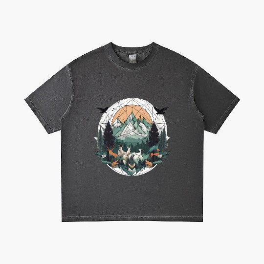 Geoforest Tapestry Gradient T Shirts