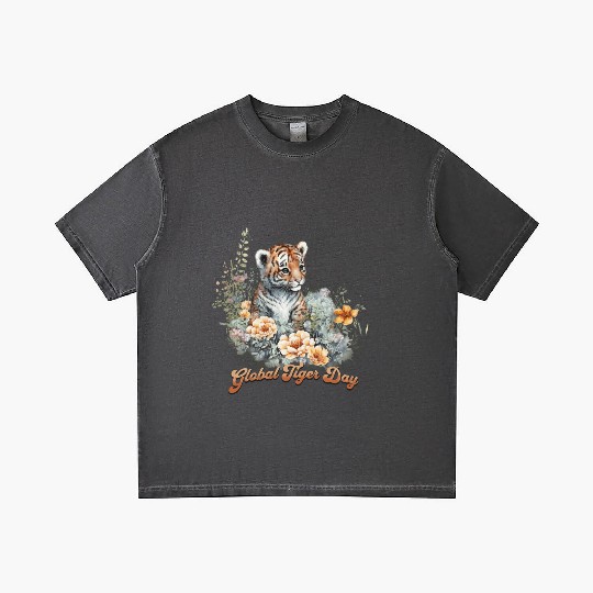 Global Tiger Day Watercolor Cub Gradient T Shirts