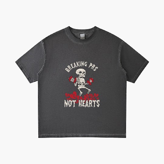 Anti Valentine´s Day Broken Heart Powerlifting Gym Gradient T Shirts