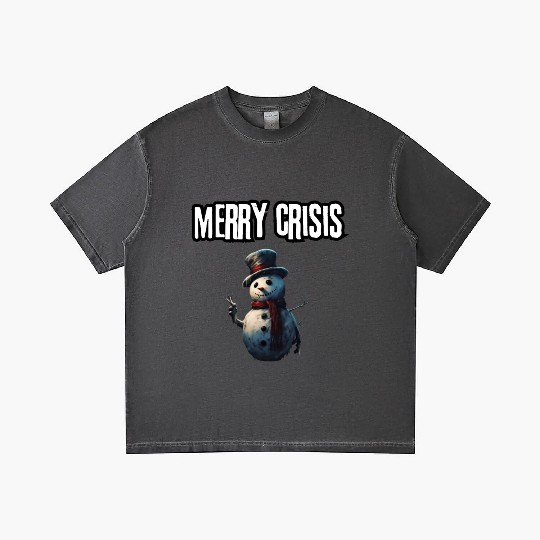 merry crisis, snowman, humorous, merry christmas Gradient T Shirts