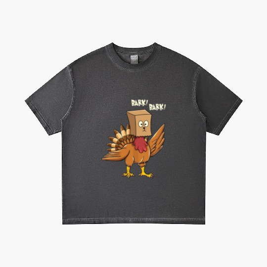Funny Thanksgiving Turkey Fake Dog Woof Gradient T Shirts