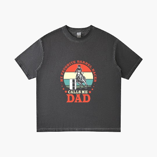 Retro Horse Riding Fathers Day Barrel Racing Dad Gradient T Shirts