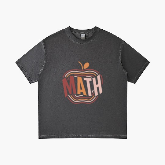 Mathematics Gradient T Shirts, Math Apple Cute Gradient T Shirts, Math
