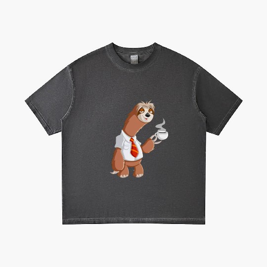 Smiling Sloth With Coffee Gradient T Shirts