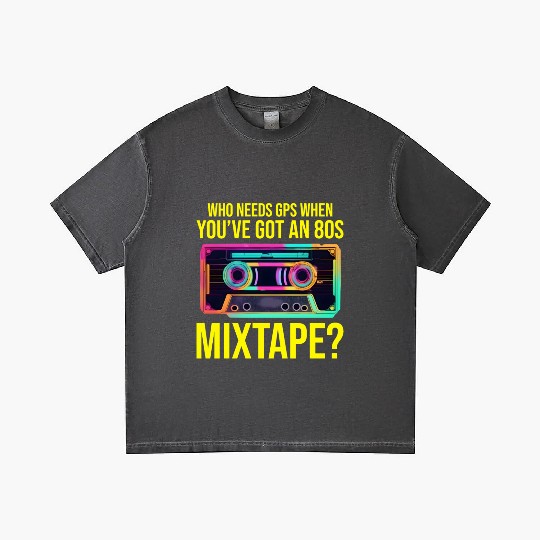 Neon '80s Cassette Tape: Nostalgic Retro Vibes Gradient T Shirts