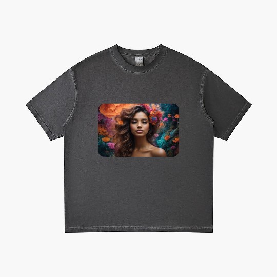 Enchanted Eco-Trip: Nature's Psychedelic Embrace Gradient T Shirts