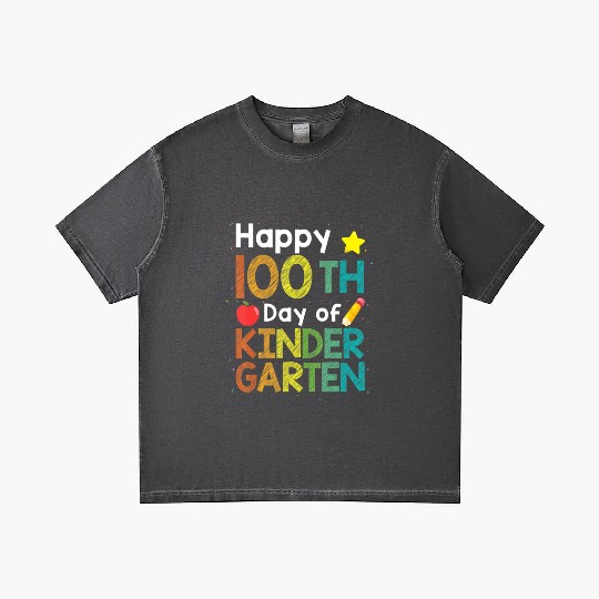 Cute 100 Days Of Kindergarten Teacher Colorful Gradient T Shirts