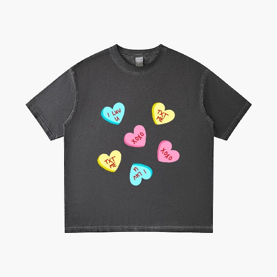 Sweet Candy Hearts Valentines Day Gradient T Shirts