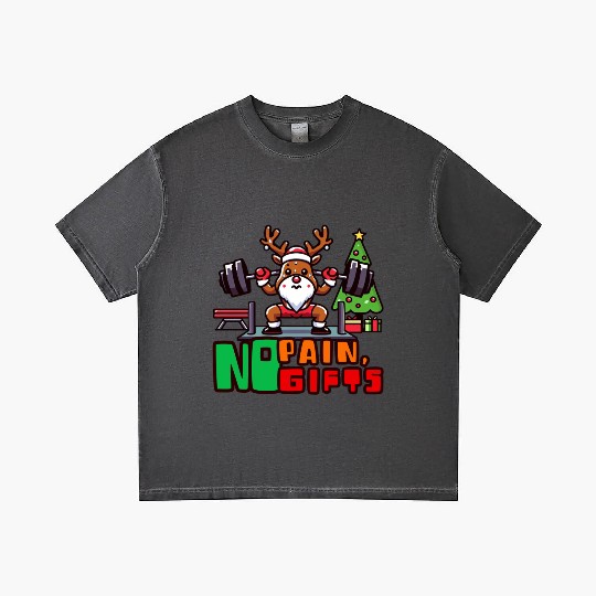 No pain no gifts funny reindeer Gradient T Shirts