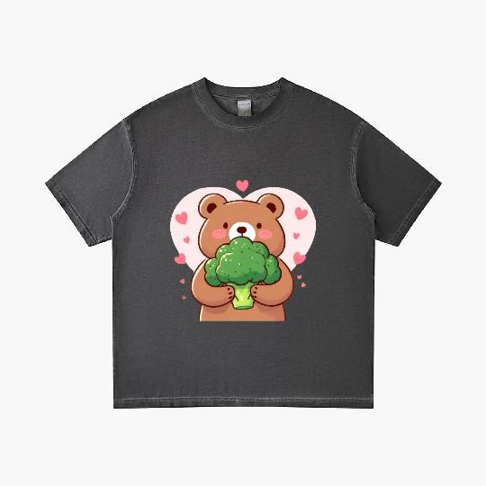 Bear in love hugs huge broccoli Gradient T Shirts
