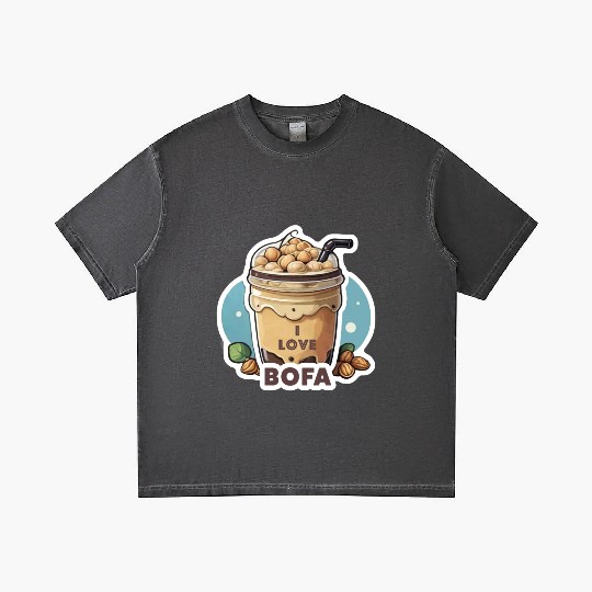 Hazelnut Boba Bubble Tea - I love Bofa Deez Nuts Gradient T Shirts