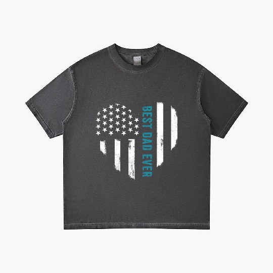 Father s Day Best Dad Ever With Us American Flag Gradient T Shirts