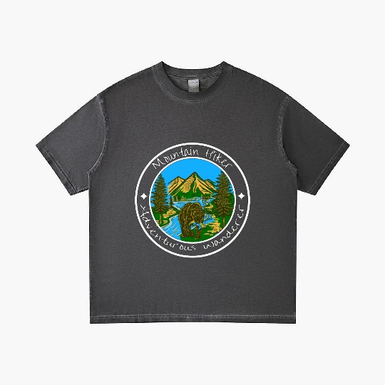 Mountain Hiker Bear Wilderness Gradient T Shirts