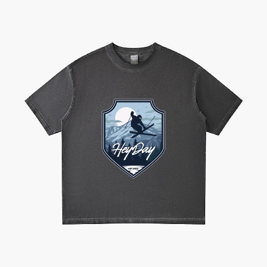 Skiing Free Style logo. By "Hey Day" Gradient T Shirts