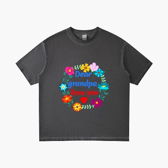 Dear Grandpa, i Love You - Grandad Flowers Gradient T Shirts