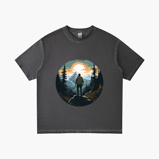 Forest nature trekking adventure Gradient T Shirts