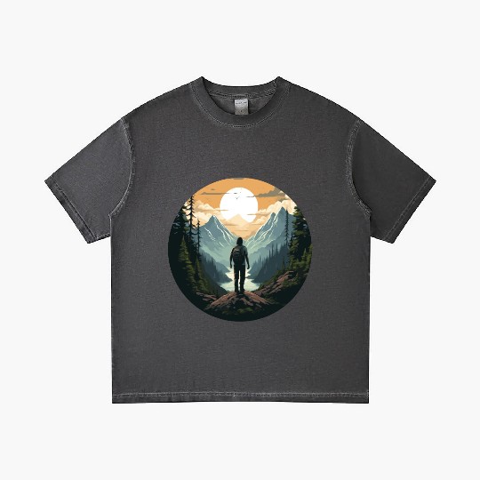 Forest nature trekking adventure Gradient T Shirts