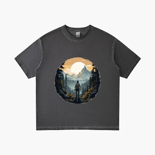 Forest nature trekking adventure Gradient T Shirts