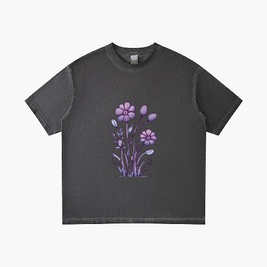 Lavender Majesty: A Tapestry of Orchids and Lilacs Gradient T Shirts