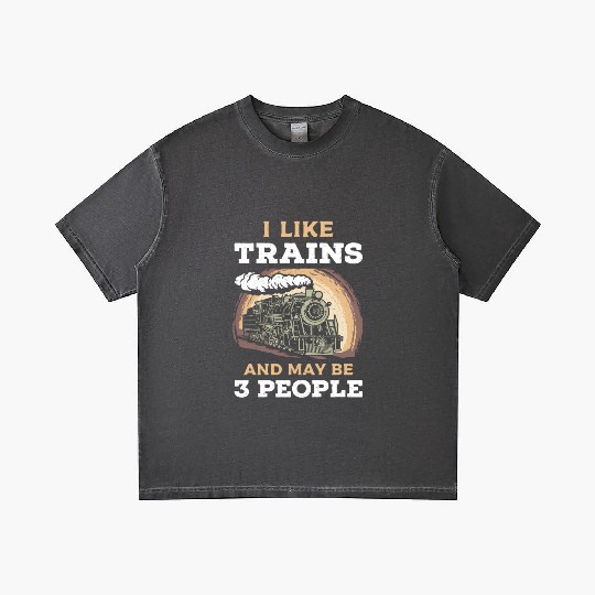 I Like Trains And May Be 3 People Train Steam Gradient T Shirts