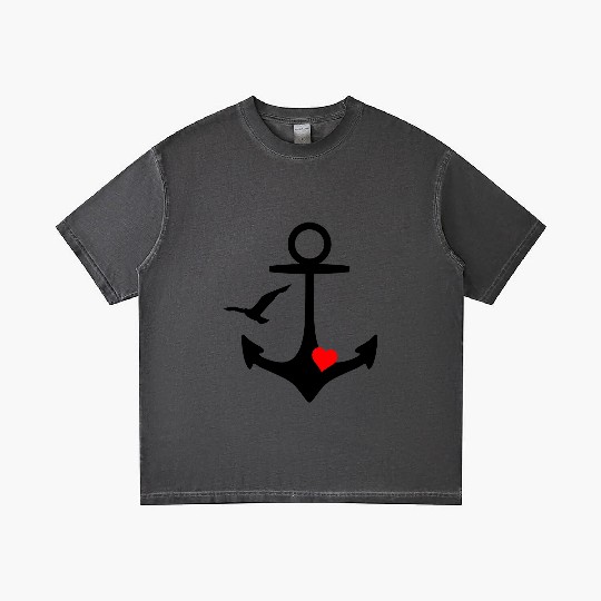 Anchor Heart Seagull Gradient T Shirts