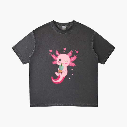 Boba Tea Bubble Tea Milk Tea Axolotl Gradient T Shirts