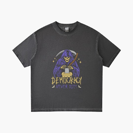 Democracy Never Dies Spooky Halloween Voting Meme Gradient T Shirts