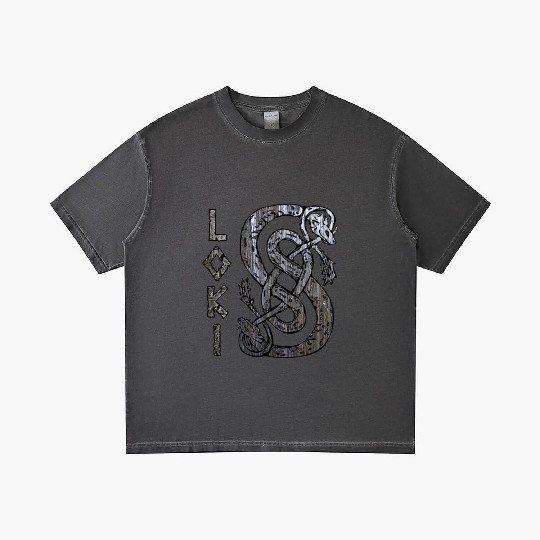 Loki's Symbol The Serpent Gradient T Shirts Thor Mjolnir Valknut