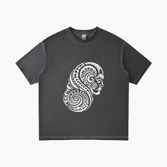Authentic Maori Tattoo Artistry in white Gradient T Shirts